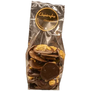Mendiants dunkle Schokolade Christophe Chocolatier